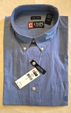 CHAPS North Coast Button Down Men's Dress Shirt Blue Long Sleeve NWT Size L