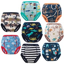 8 Packs Potty Training Pants Cotton Absorbent Training Underwear for Baby Boy...