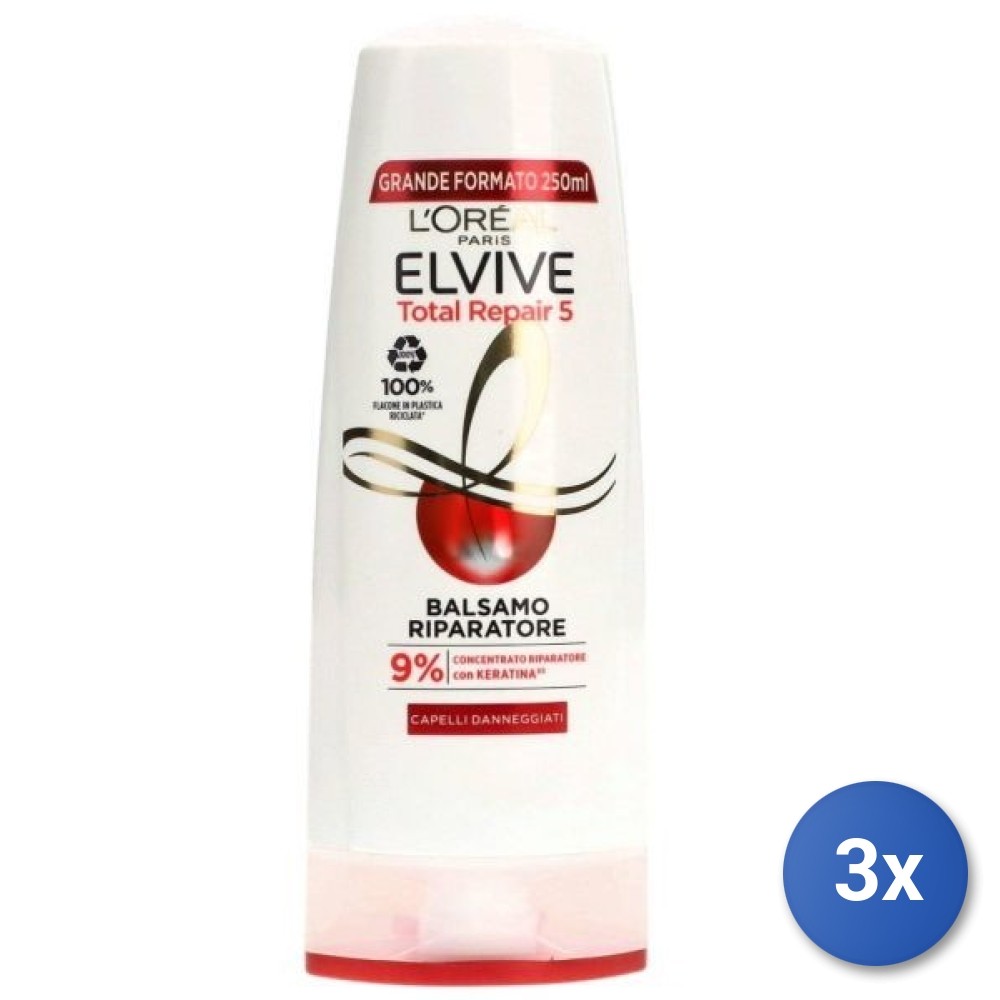 3X Elvive Conditioner 250 ML. Total Repair
