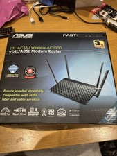 Image of Asus DSL-AC55U Wireless AC1200 VDSL/ADSL Modem Router + PSU