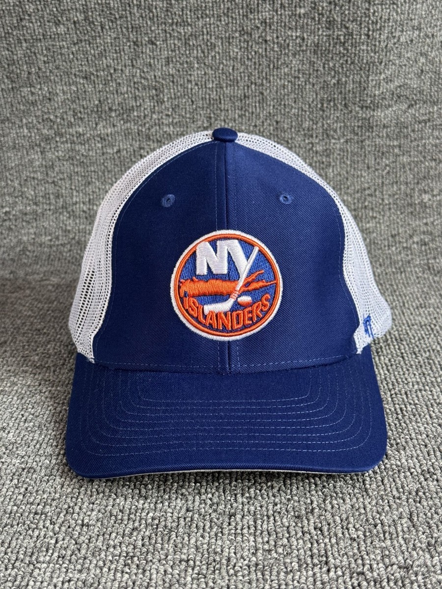 '47 Brand New York Islanders Trucker Snapback Hat Blue White NHL OSFA Mesh Back
