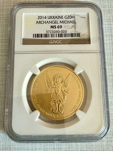 Ukraine 2014 Archangel Michael 20 Hryven 1 oz Gold Coin NGC MS69 Sku# 4234