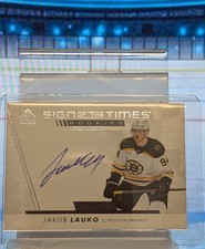 2022-23 SP Authentic Sign of the Times Rookies Auto Jakub Lauko #SOTTR-JL RC AU