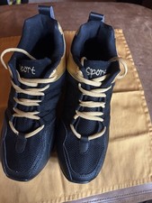 Sport Women s Size 7.5 Black and Gold Jazz Hip Hop Dance Shoes Sneakers