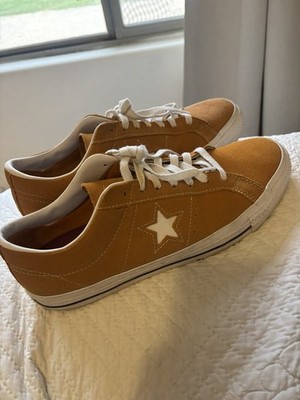 Converse One Star Cons Low Top Mustard Suede Lace-Up Men's Sneakers