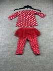 Carter's Leggings  Red Candy Canes With Tutu and carters 9 mon long sleeve shirt — photo 2