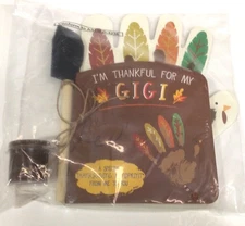 MUD PIE “I’m Thankful For My GiGi” Child’s Handprint Thanksgiving Paint Book Kit