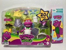 Fisher Price Mattel Barneys World Dress Up Barney Toy Barney 24 Piece Puzzle