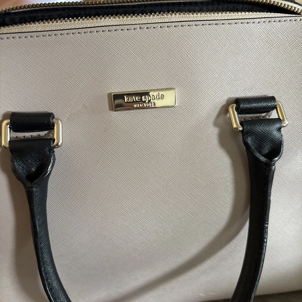 Сумочка Kate Spade Tilden Place Pippa серо-коричневая и черная б/у в отличном состоянии золотистая фурнитура - Изображение 3 из 4