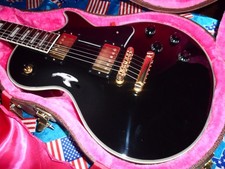 Stunning Burny Rlc-60 Super Grade L.p Custom Black, Upgraded Pickups And Wiring