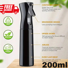 Mist Hair Spray Bottle Continuous Barber Water Sprayer Salon Plant Mister 200ml