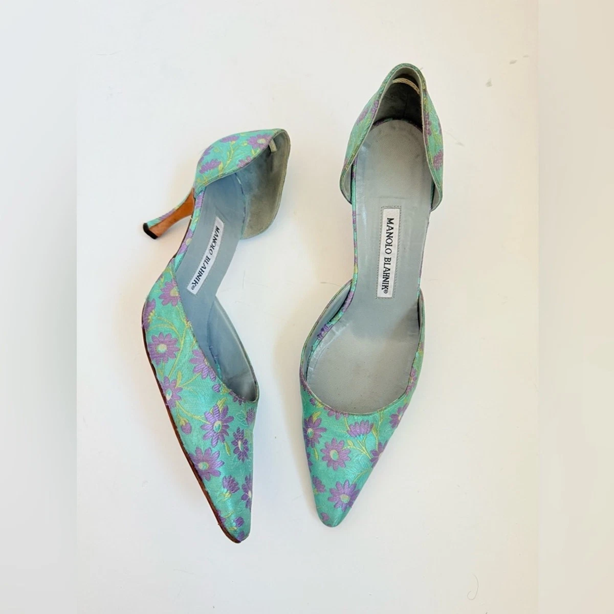 Manolo Blahnik ターコイズ クロスストラップ ハイヒール Manolo Blahnik Purple Heels for Women for sale - eBay