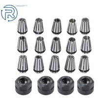 19Pcs ER11 Spring Collet Set M14 Thread Nuts Spring for CNC Milling Precision