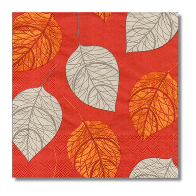 4 Motivservietten Herbstblätter Bastelservietten für Decoupage Sammler (846)