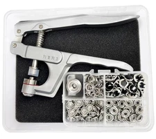 Pearl Snaps with Fastener Pliers Press Tool Kit 40 Set Snap Fasteners Kit Sna...
