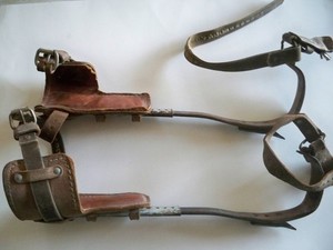 Vintage Klein Tree/Pole Climbers Gaffs Adjustable Heavy-Duty Spikes 19 Inches