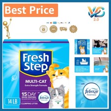 Arm&Hammer Clumping Cat Litter Multi-Cat 14lb Odor Control with Febreze 1.43 per pound