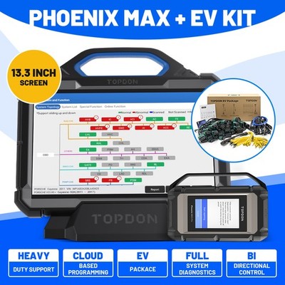 2026 TOPDON Phoenix MAX + EV Kit J2534 ECU Programming Topology Diagnostic Tool
