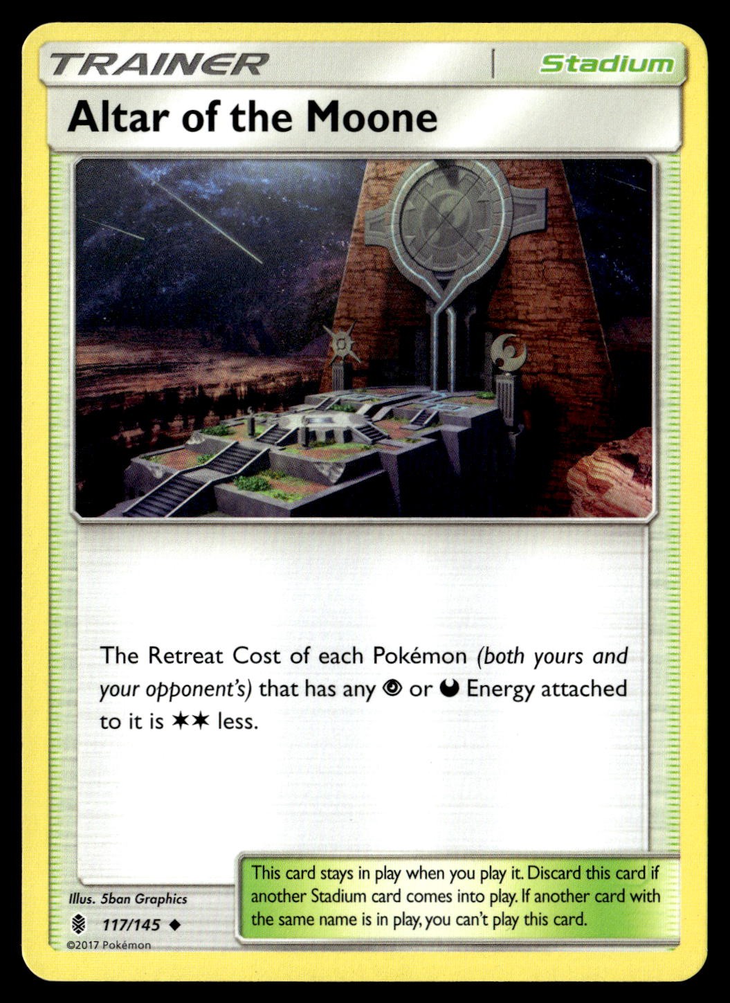 Altar of the Moone 117/145 Uncommon Guardians Rising Pokemon Lightly Played