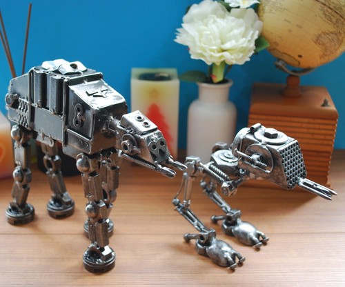 AT-AT, ATST Metal Sculpture, Iron Anniversary gift for him, Retirement day gift - Picture 11 of 19