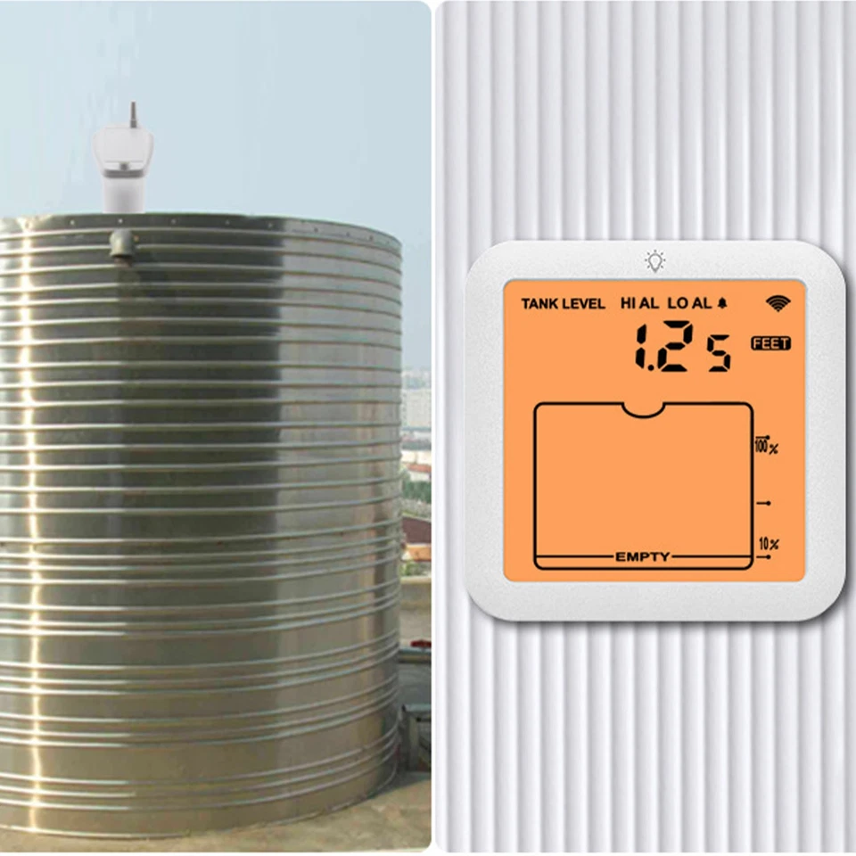 Sensor de nivel de tanque de agua indicador ultrasónico de nivel de agua Foto 4 de 4