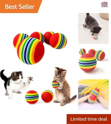 50pcs Cat Dog Toy Balls EVA Foam Small Interactive Play Chew Teething
