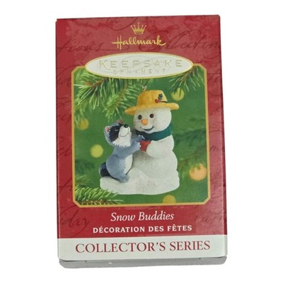 2001 Hallmark Snow Buddies 4 Raccoon Keepsake Ornament IOB QX6972 Tammy Haddix