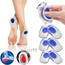 3 Pair Gel Foot Cups Heel Support Spur Insoles Pad Pain Relief Cushion Men Women