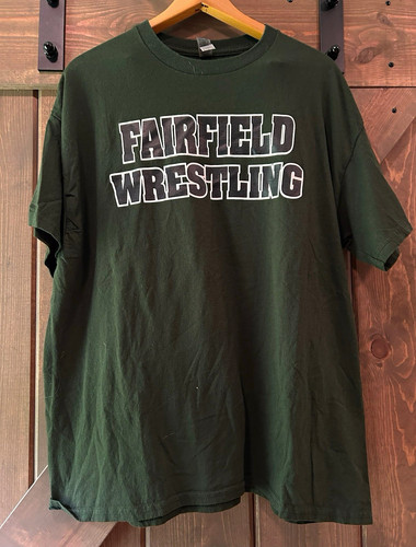 Gildan Heavy Cotton Mens Green Cotton Wrestling Graphic Tee XL vintage