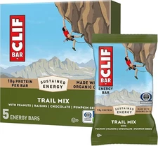 (Free Duty Tax) CLIF BAR - Energy Protein Bars - Trail Mix - Made with Organ