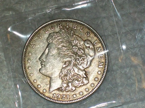 1921 D Morgan 90% Silver Dollar in AU Condition from Denver Mint