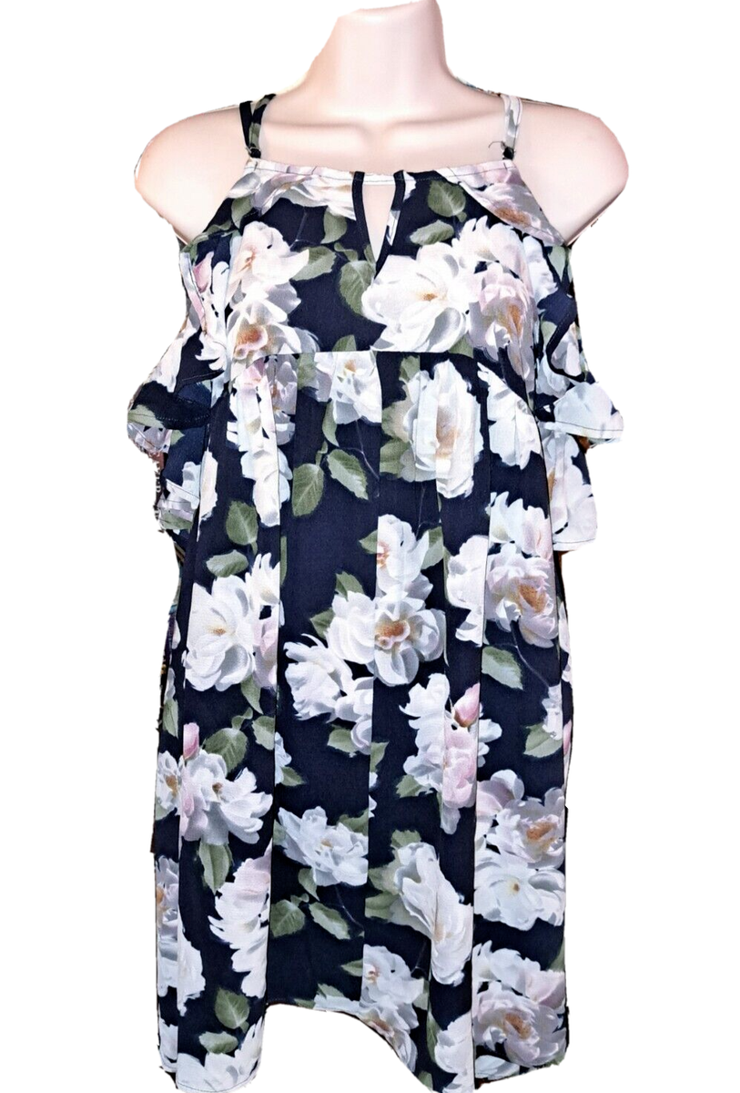 umgee blue and white dress Montret Umgee Side Slit Contrast Trim Short Sleeve Dress Cream / XS