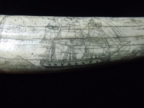 Antica/marittima vintage Scrimshaw resina finta replica John Paul Jones SPEDIZIONE GRATUITA - Foto 8 di 10