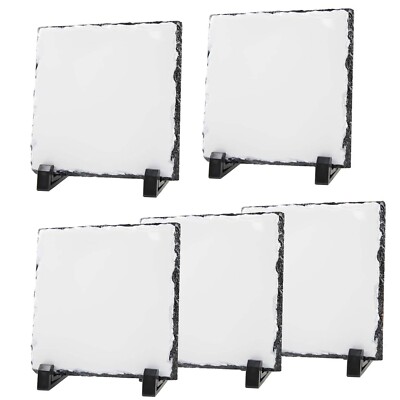 20 Pack Matte Sublimation Slate Blanks 7.87''x7.87'' Square with Stands