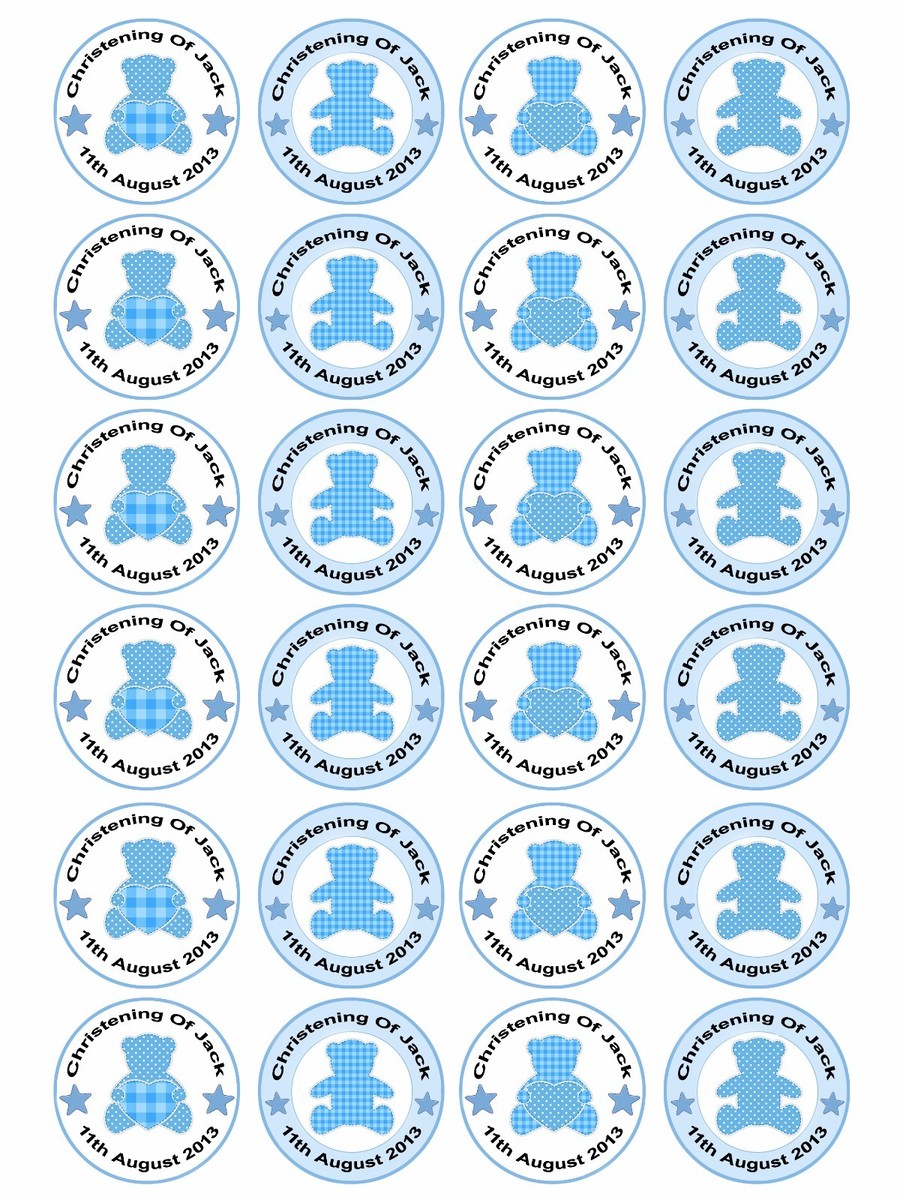 Christening Cupcake Toppers