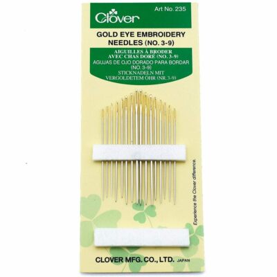 Clover Gold Eye Embroidery Needles (NO. 3-9) 16 Needle Pack 235