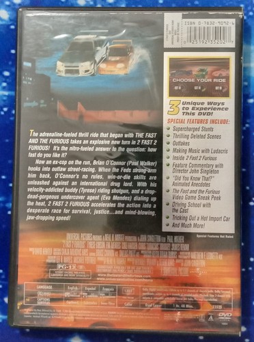 2 Fast 2 Furious DVD Full Screen Ver Paul Walker Tyrese Luda AC Cleaned Tested - Picture 2 of 8