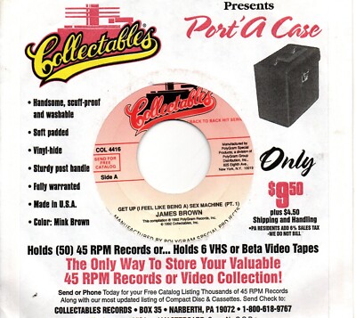 James Brown:Get up I feel like being a sex machine Pt 1 & 2Collectables:Re-issue