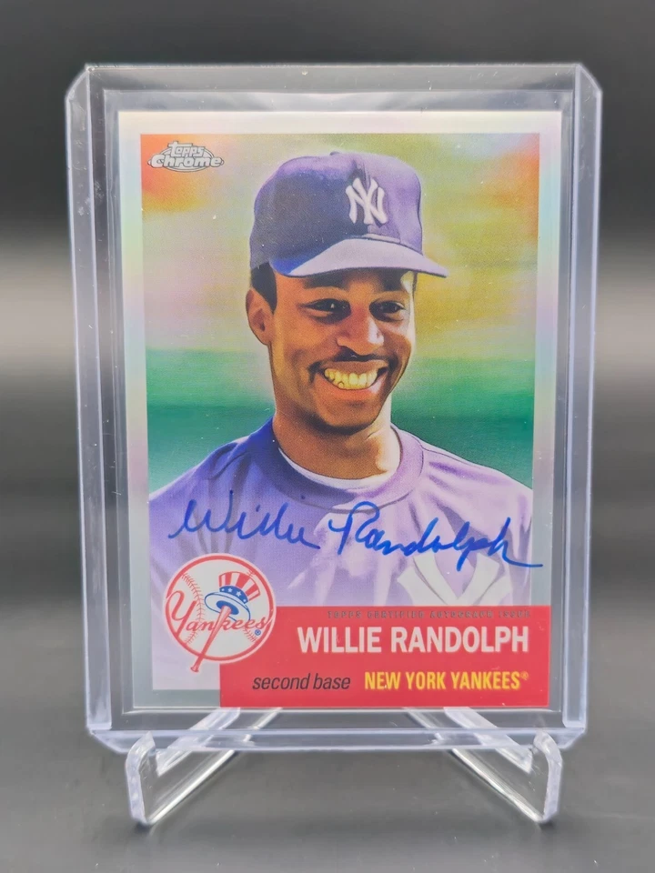 2022 Topps Chrome Platinum Anniversary Refractor 124 /199 Willie Randolph Auto - Image 3 of 3