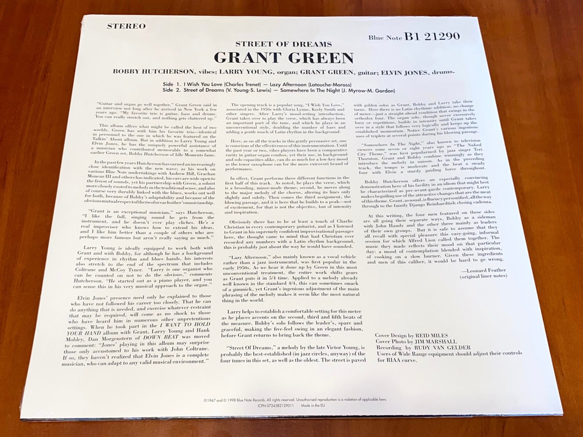 GRANT GREEN STREET OF DREAMS LP *RARE* BLUE NOTE VINYL STEREO EU