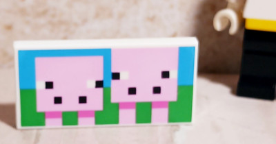 New LEGO Minecraft animal Farm Piglet Pig Sow Portrait Village Love Mine Craft