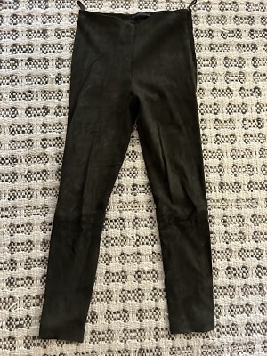 THE ROW Suede Leggings 100% Lambskin Grey Size