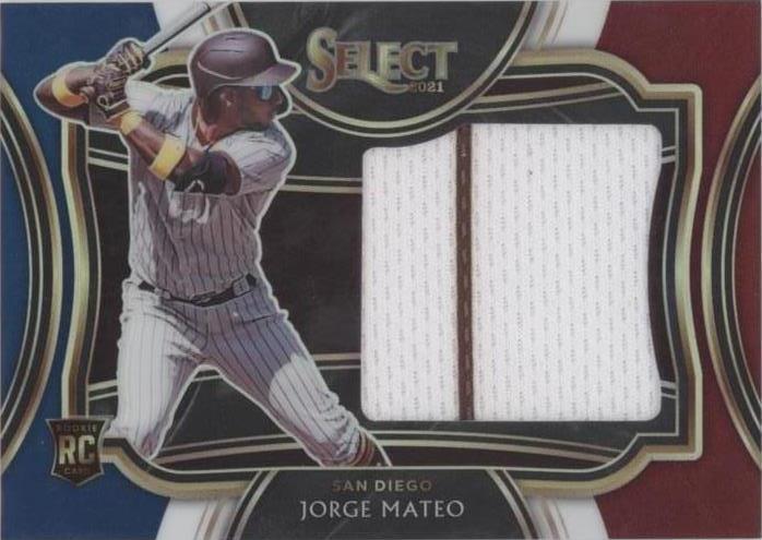 Horizontal Rookie Card 2021 Panini Select - Horizontal Rookie Jumbo Swatches Jorge Mateo #HRJS ...