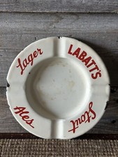 Vintage Ashtray Porcelain Enamel Labatt’s Ashtray