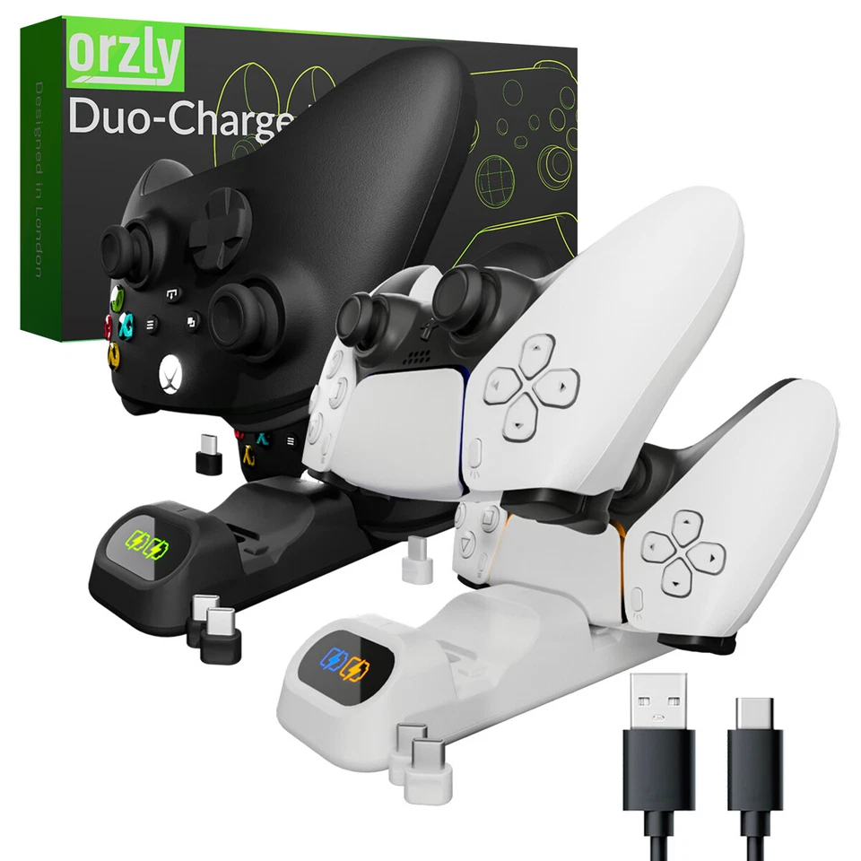 Estación de carga universal con doble controlador - Base de carga rápida de Orzly