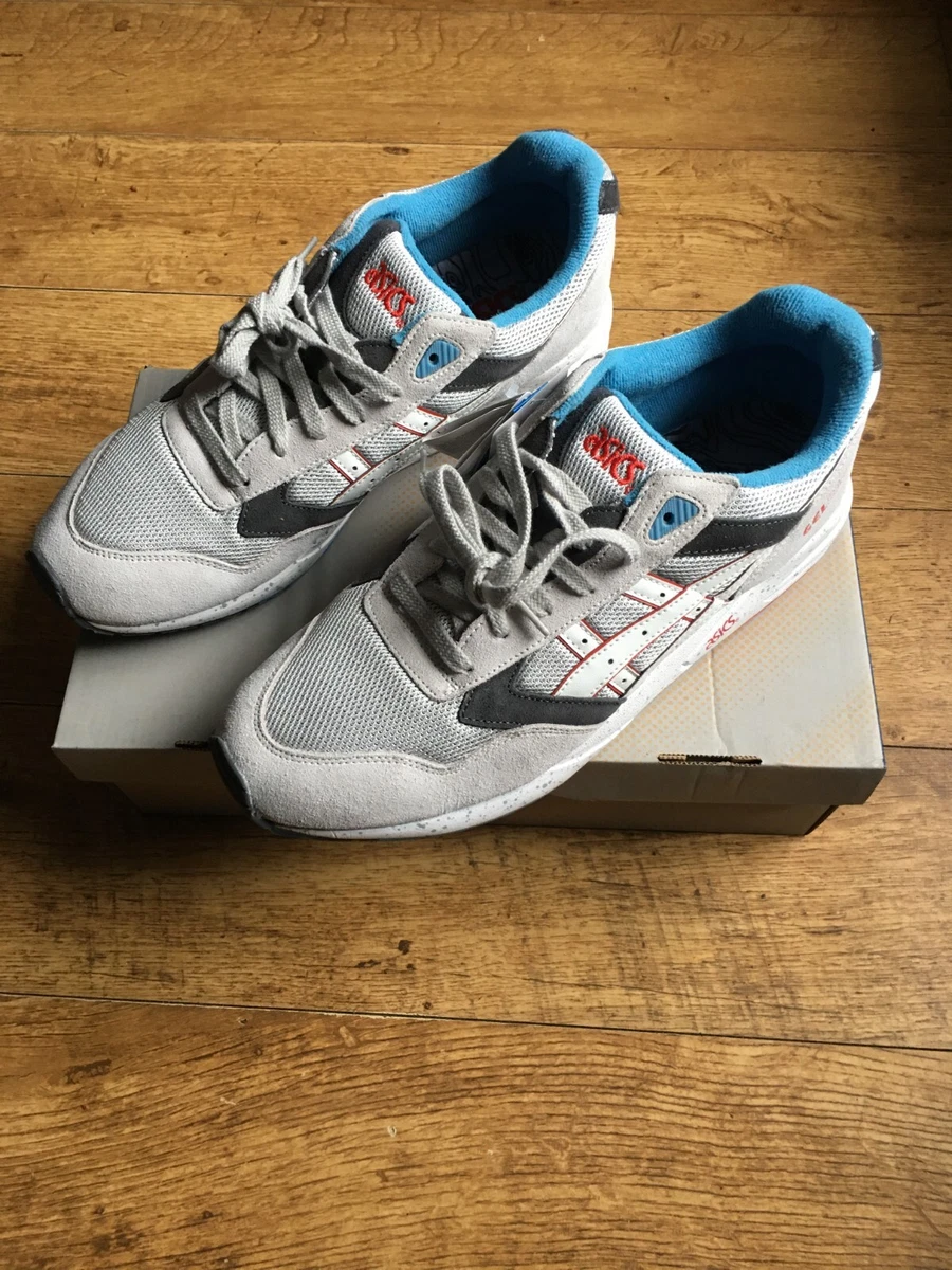 Asics Gel Saga Grey Leather Low Running Trainers H434N 1001 Size