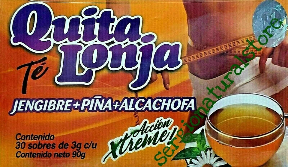 3 Boxes Te Quita Lonja Tea Jegibre + Piña 90 Bags Accion Xtreme! 100% Efectivo - Image 4 of 4