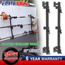 3 Place Lockable Trimmer Rack Trim line Holder for OPEN & Enclosed Trailer Steel