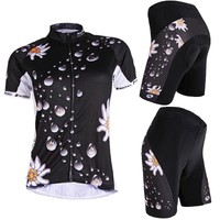 Womens Cycling Jerseys Sets Shorts Bike Clothing Girls Bicycle Wear Black Spray Womens Cycling Jerseys Sets Shorts Bike Clothing Girls Bicycle Wear Black Spray