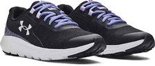 UNDER ARMOUR KIDS GRADE SCHOOL OUTHUSTLE SHOES SIZE 3.5 NWOB BLACK/PURPLE